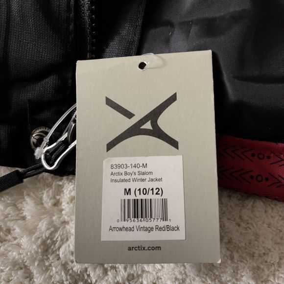 Arctix Slalom Insulated Winter Jacket Hooded Red/Black Boys M (10/12) NWT - Picture 4 of 9